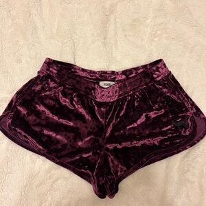 Purple Velvet PJ shorts